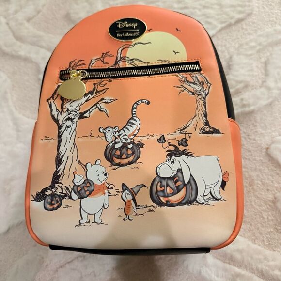 Disney Other - Disney Halloween Kids Backpack - Orange and Black